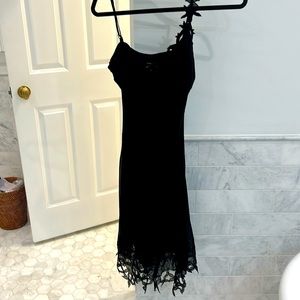 BCBG black silk cocktail dress. Size 4
